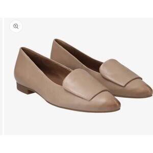 Paul Green Nude Leather Ballerina Flats Sz 7 NEW